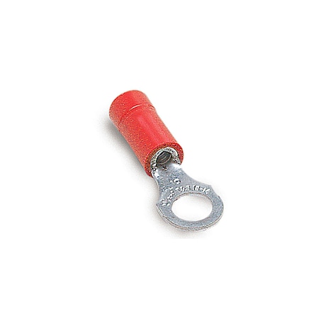 Abb RING TERMINAL, #22-#18 AWG0.94"L, 0.25"W, RED, #6 BOLT, PK 100 18RA-6